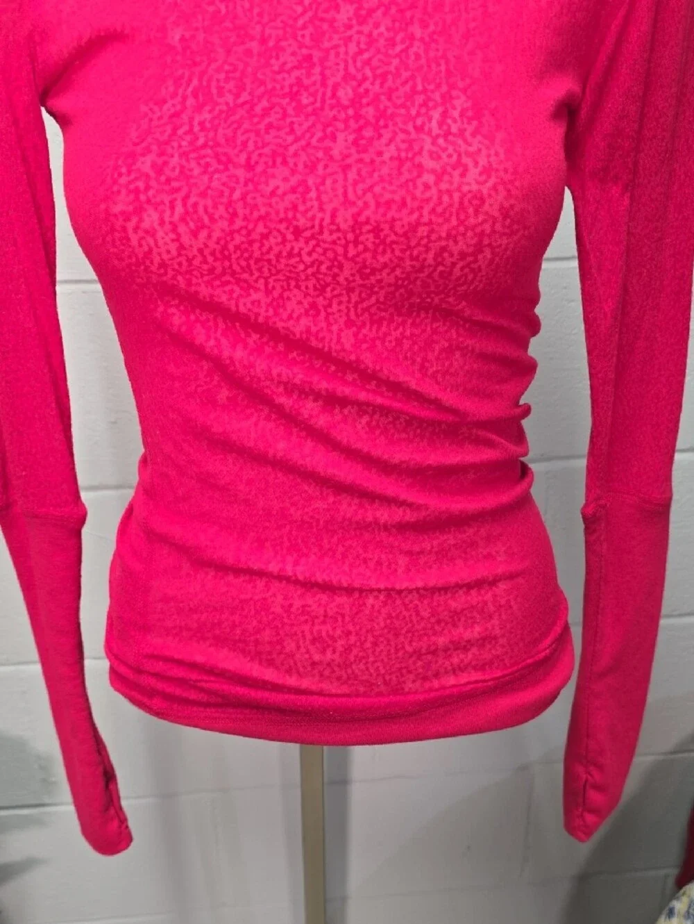 Nike Hot Pink Long Sleeve Boatneck Top